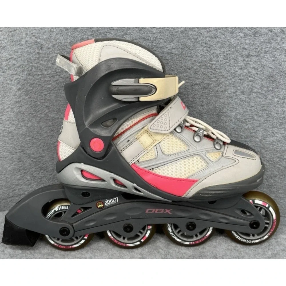 DBX Recruit Inline Skates Mothership Wheels Women's Size 7 Pink Gray